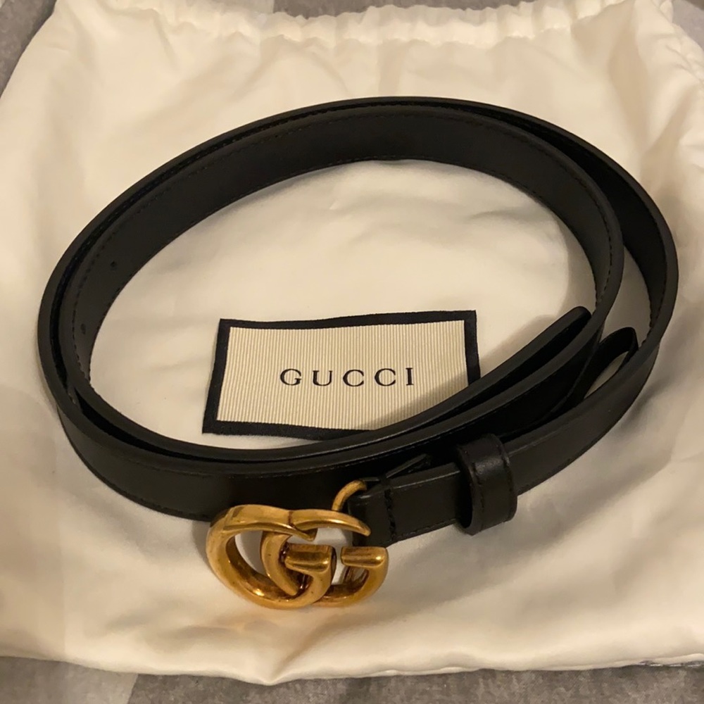 Authentic Gucci Marmont Small Leather Belt